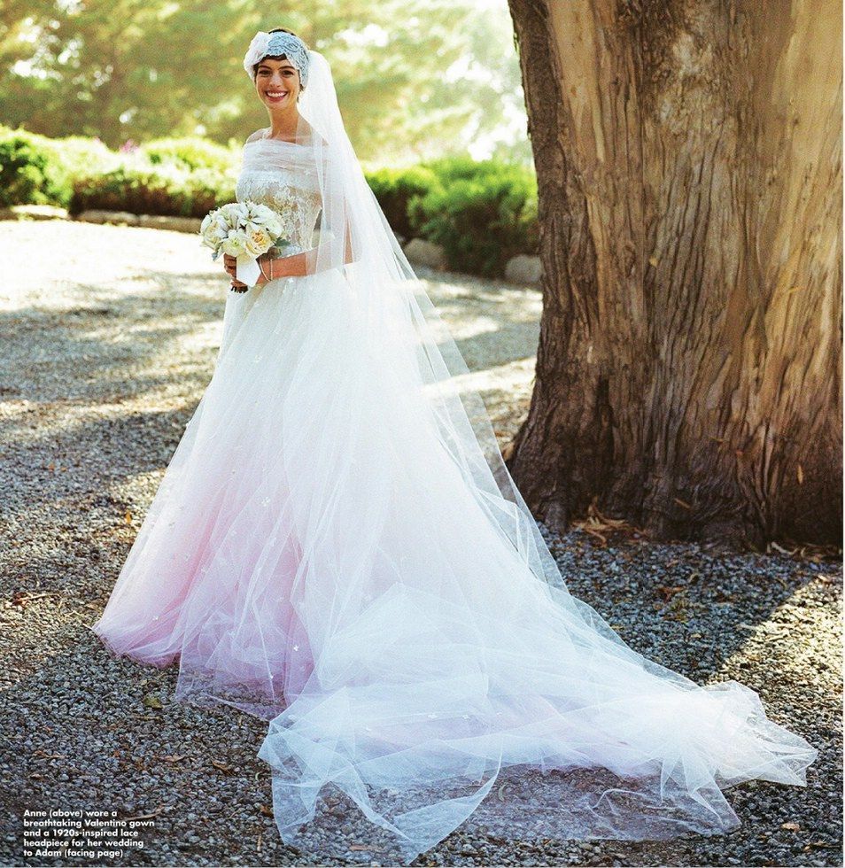 Hollywood Princess Anne Hathaway & Adam Shulman's Wedding | All the Details  on her Valentino Couture Wedding Dress | BellaNaija