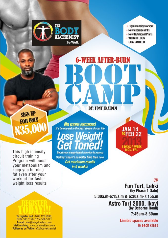 The Body Alchemist 6 Week After-Burn BootCamp in Lagos is Back! Register  Today for a Fit & Toned Body this Year | Special Discount for BN Readers! |  BellaNaija