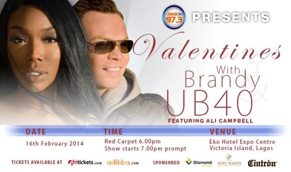 Classic FM presents Valentine's with Brandy & UB40