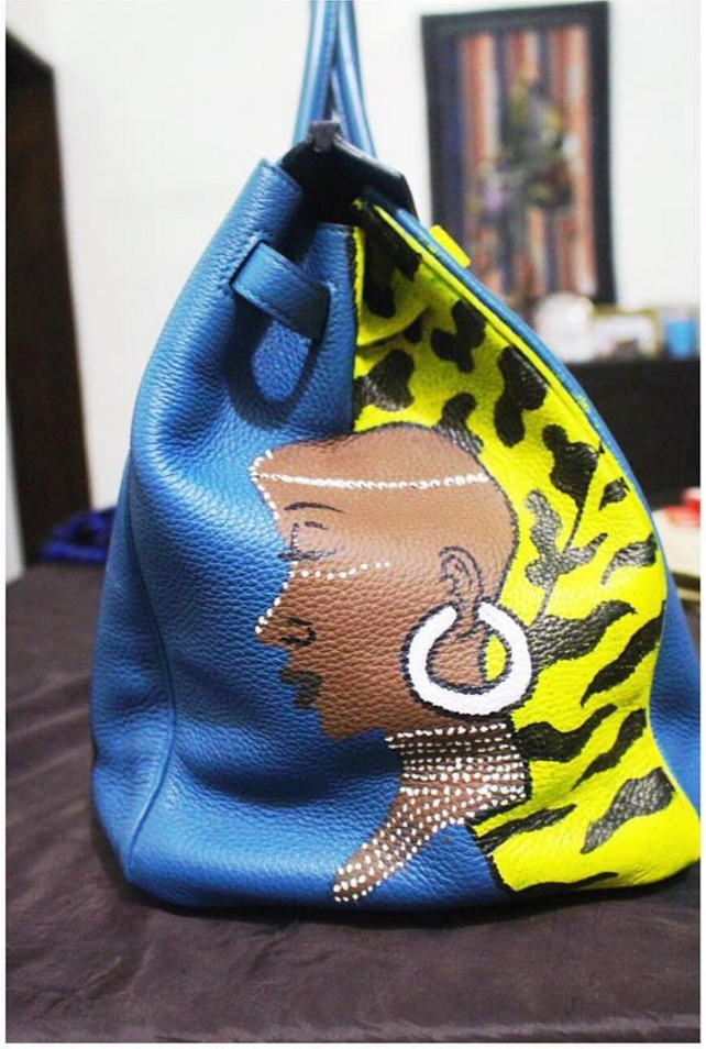 Genevieve Nnaji gets her Hermes Birkin customised by Nigerian Artist Fred  Aghuno