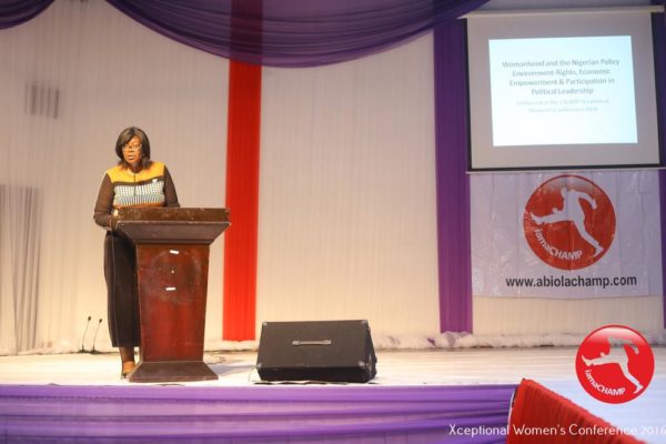 Eniola Sheri-Dada delivering a Paper Presentation @ The Xceptional Women's Conference