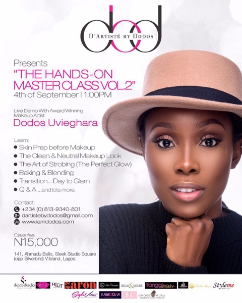 D'Artiste by Dodos presents The Hands-on Makeup Master-Class Vol 2 |  Register now to Attend! | BellaNaija