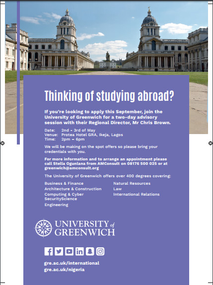 University of Greenwich advisory session