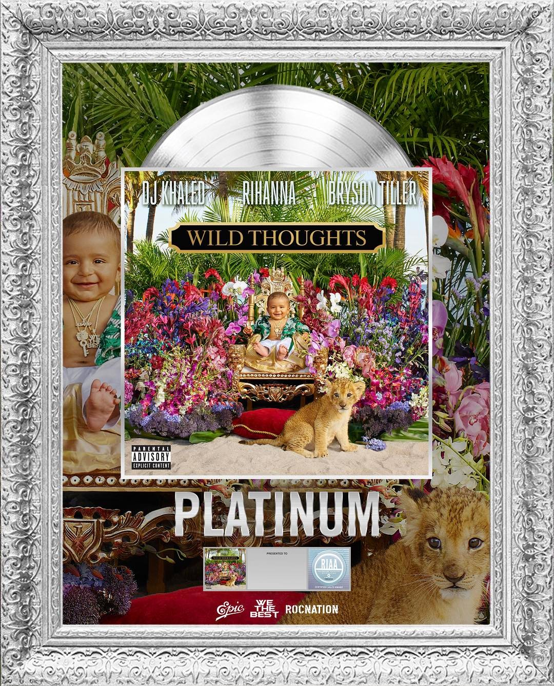 DJ Khaled's "Wild Thoughts" featuring Rihanna & Bryson Tiller certified  Platinum | BellaNaija