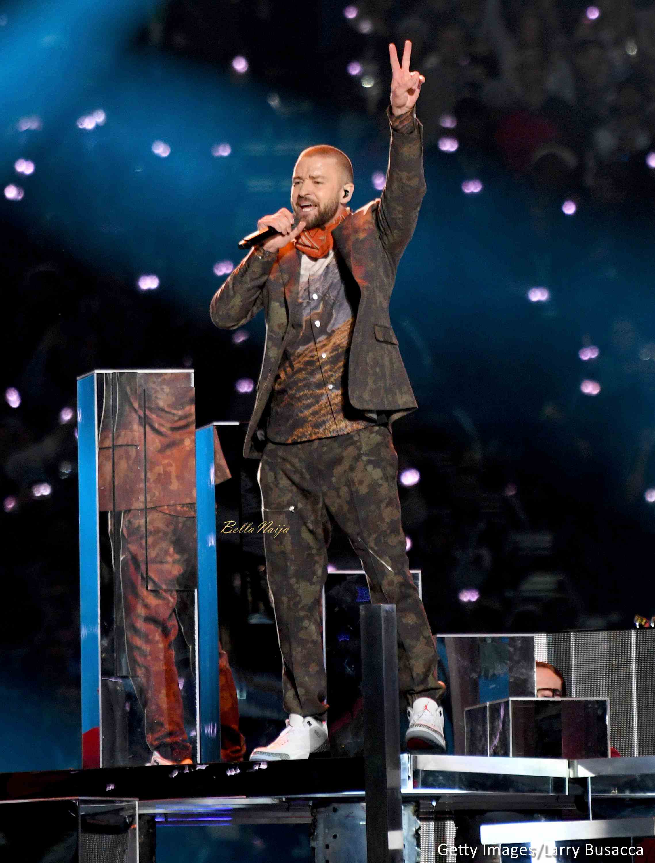 Justin Timberlake performs duet with Prince's Hologram at the Super Bowl  halftime Show | BellaNaija