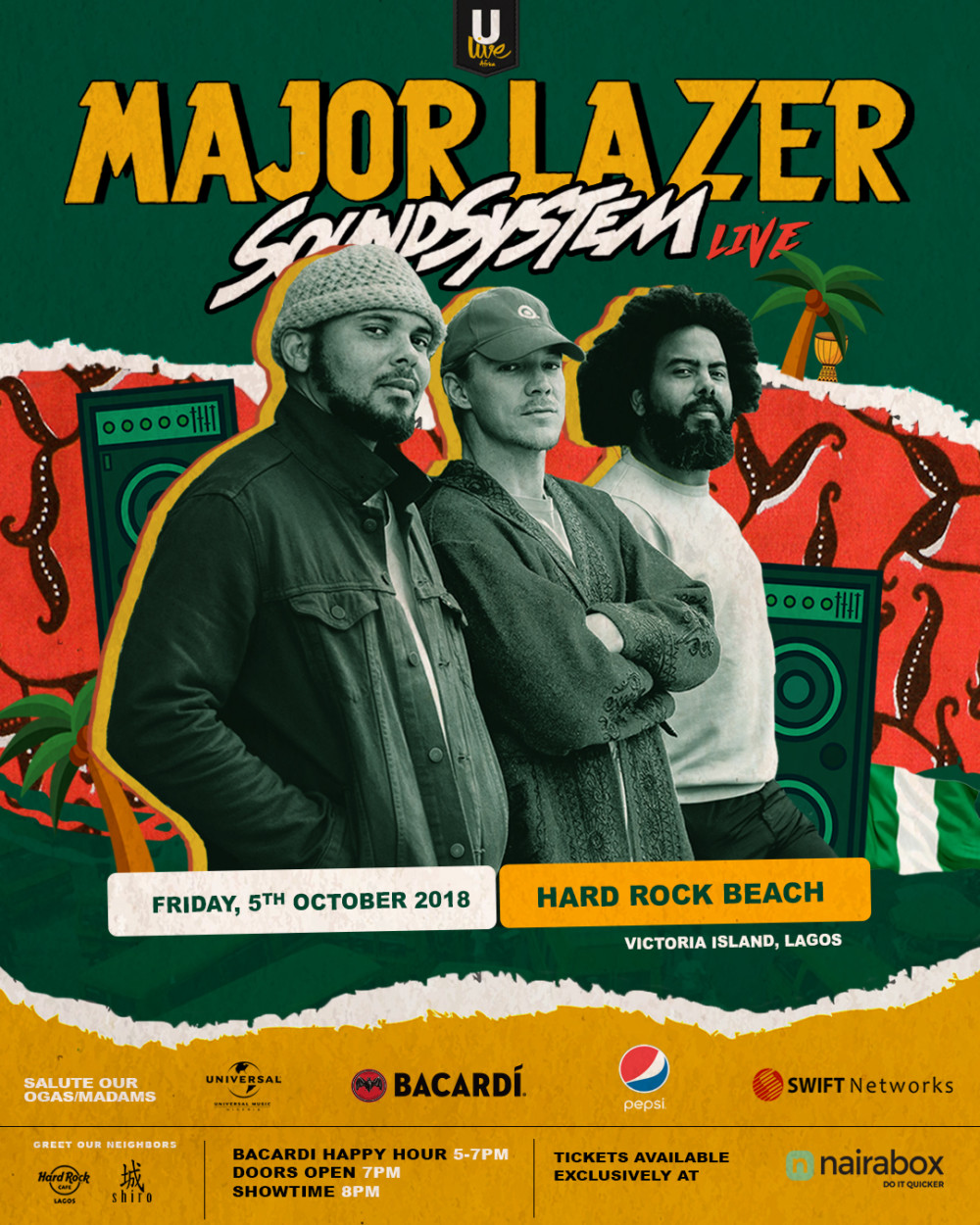U-Live Africa set to host Major Lazer for the first time in Nigeria on  Friday, October 5th | BellaNaija
