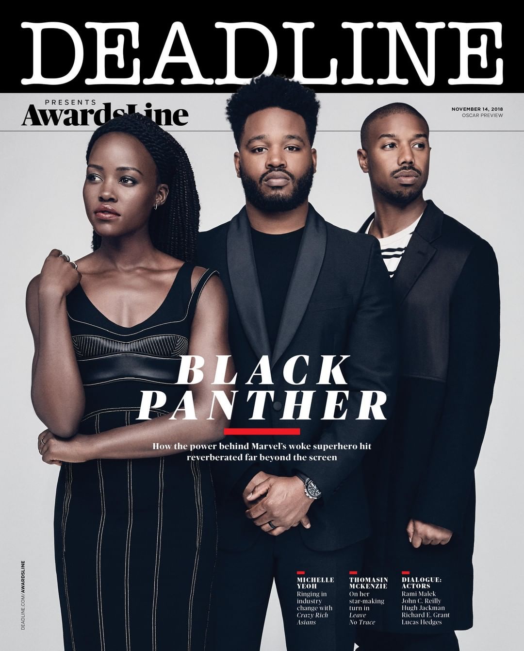 Lupita Nyong'o, Ryan Coogler & Michael B. Jordan talk 'Black Panther' as  they cover Deadline's Latest Issue | BellaNaija