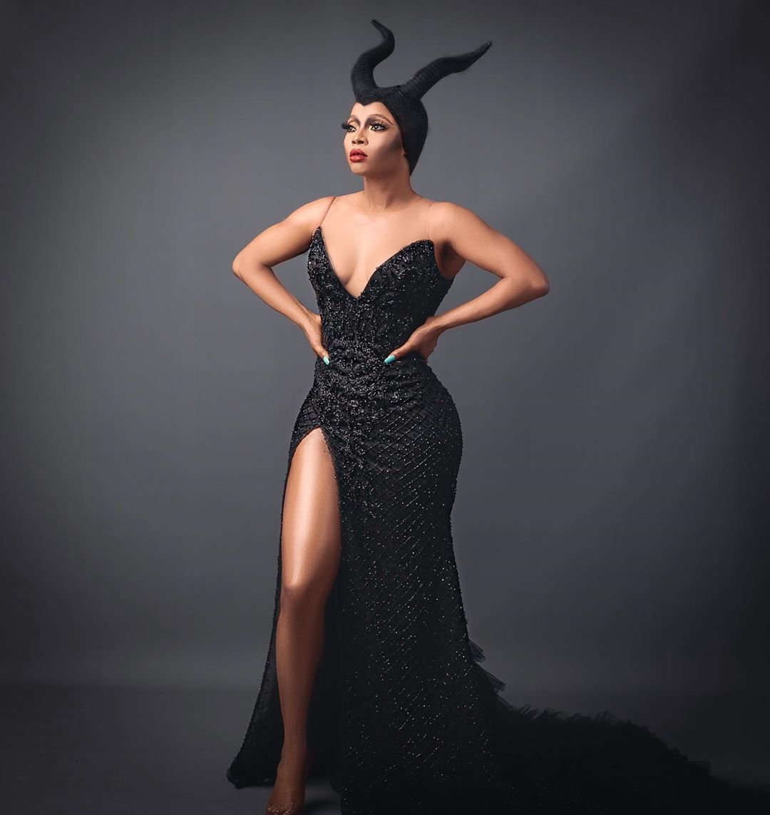 Did Toke Makinwa Nail her Maleficent-Inspired Halloween Costume? |  BellaNaija