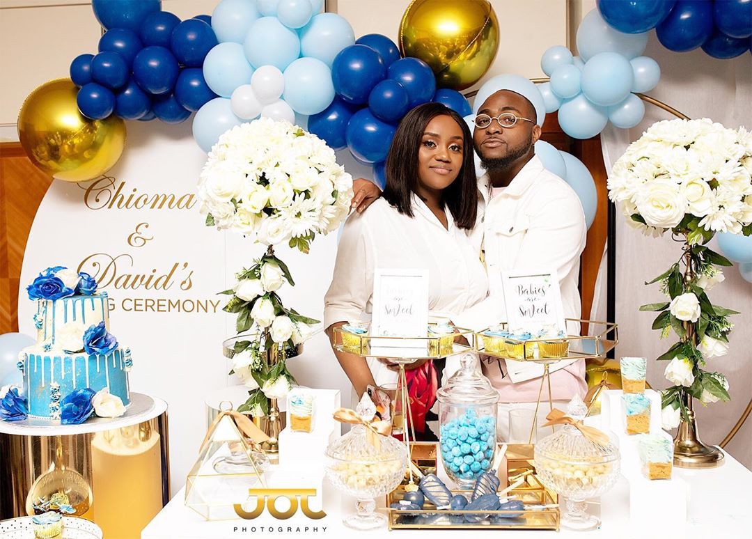 Image result for Davido and his fiancee, Chioma christened their newborn son, David Ifeanyi Adedeji Adeleke at a private ceremony in the UK on Saturday.