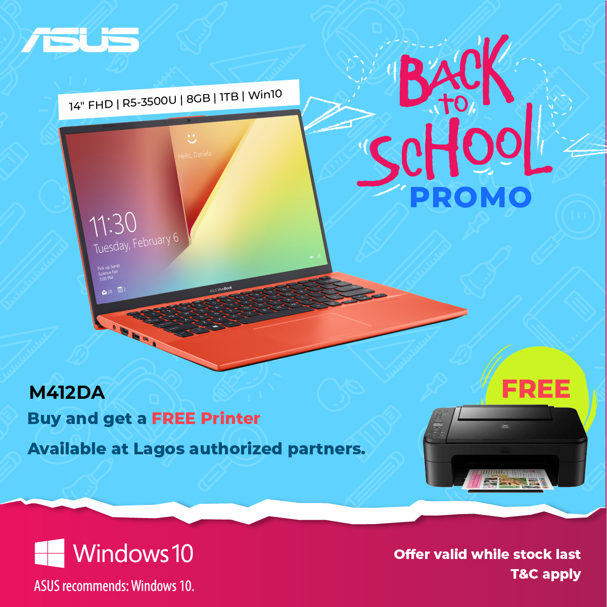 Get rewarded with a Free Wireless Printer when you Purchase an Eligible ASUS Windows 10 PC in the Ongoing to School Promotion | BellaNaija