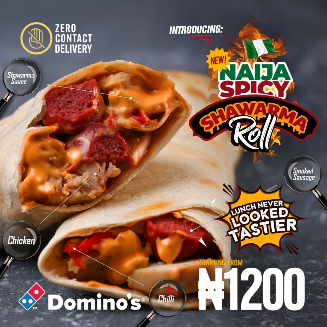 The New Domino's Shawarma Roll & Pizza has the Real Naija Taste you should  Savour | BellaNaija